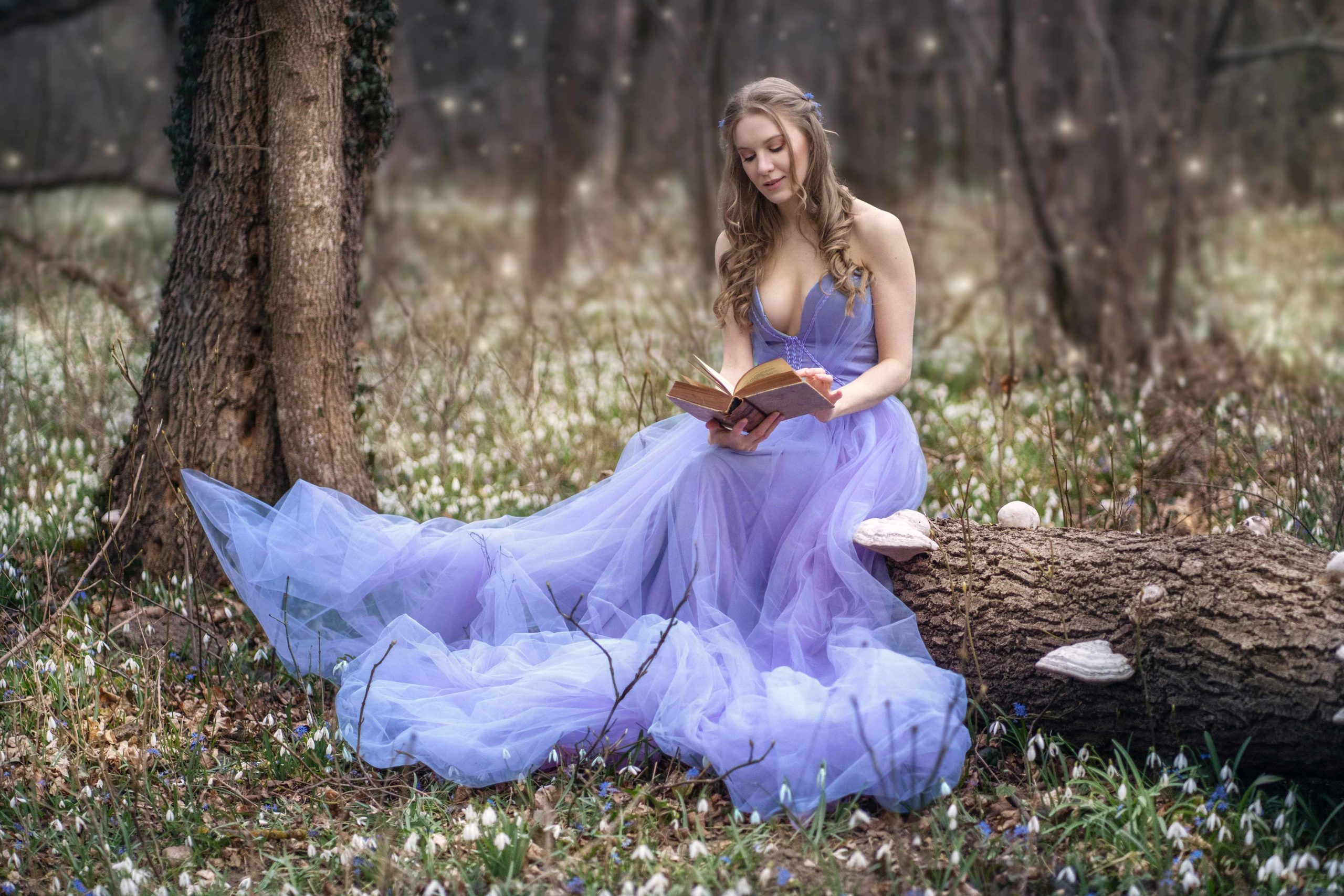 Fantasy snežienkové fotenie
