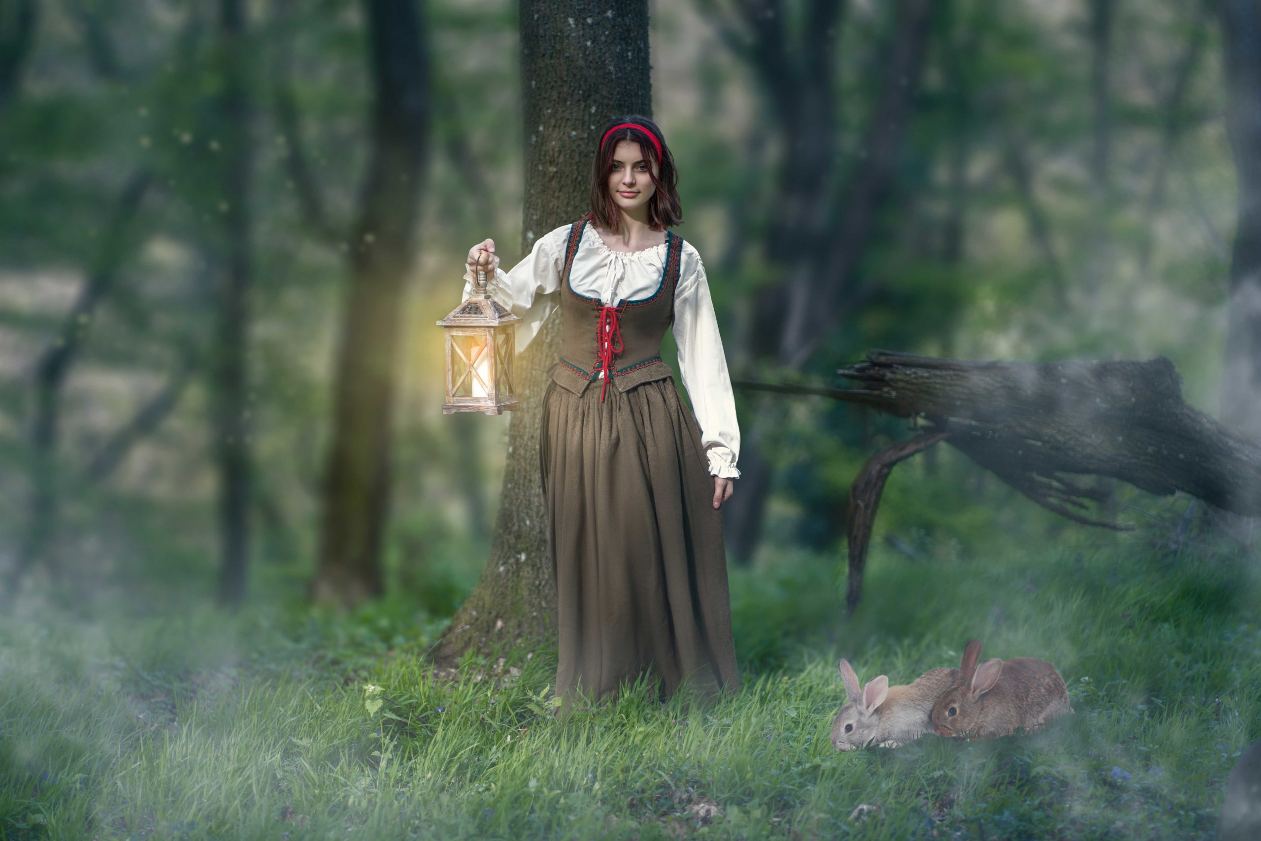 Historické fantasy fotenie so zajacmi
